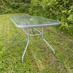 Selections Rectangle Table With Glass Top For 8 Piece Garden Patio Furniture Set - thumbnail 8