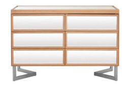 Orsina 6 Drawer Chest With Pine Frame,mirrored Finish Storage Unit For Bedroom,contemporary 6 Compartment Chest - thumbnail 7