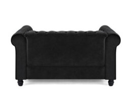 Home Detail Chester 2 Seater Sofa, Black Velvet - thumbnail 4
