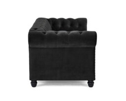 Home Detail Chester 2 Seater Sofa, Black Velvet - thumbnail 3