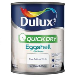 Dulux Quick Dry Pure Brilliant White Eggshell Metal & Wood Paint, 750Ml - thumbnail 2