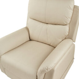 Wyld And Coco Luxora Electric Recliner Armchair With Four-Zone Massage, Heater, Usb And Lift-Assist - Beige Faux Leather - thumbnail 7