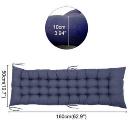 Living And Home Dark Blue Garden Bench Sun Lounger Chair Seat Pad Cushion L 160 X W 50 Cm - thumbnail 9