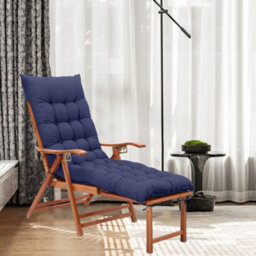 Living And Home Dark Blue Garden Bench Sun Lounger Chair Seat Pad Cushion L 160 X W 50 Cm - thumbnail 3