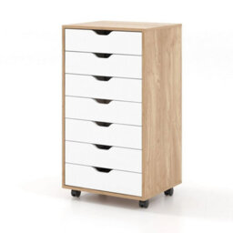 7-Drawer Chest Storage Cabinet Mobile Dresser Organizer With Drawers Wheels - thumbnail 2
