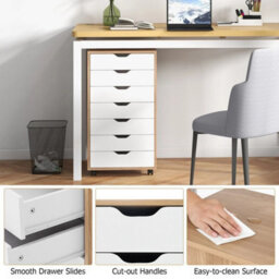 7-Drawer Chest Storage Cabinet Mobile Dresser Organizer With Drawers Wheels - thumbnail 5