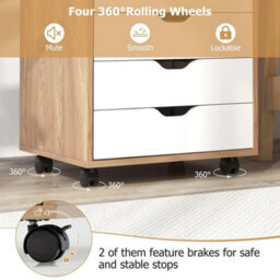 7-Drawer Chest Storage Cabinet Mobile Dresser Organizer With Drawers Wheels - thumbnail 4