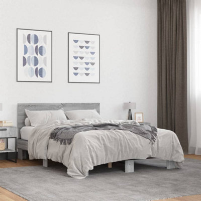 Berkfield Bed Frame Without Mattress Grey Sonoma 120X200 Cm - image 1
