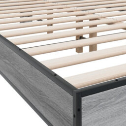 Berkfield Bed Frame Without Mattress Grey Sonoma 120X200 Cm - thumbnail 7
