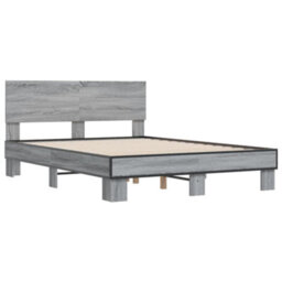 Berkfield Bed Frame Without Mattress Grey Sonoma 120X200 Cm - thumbnail 3