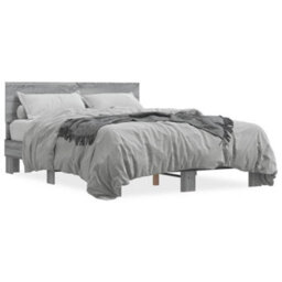 Berkfield Bed Frame Without Mattress Grey Sonoma 120X200 Cm - thumbnail 2
