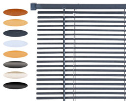 Lister Cartwright 25mm Pvc Venetian Blinds Windows Easy Fit Child Safety Included (Steel Textured, 117 Cm Width X 160 Cm Drop) - thumbnail 1