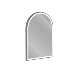 Royal Bathrooms Venice 500 X 700mm Gun Metal Grey Frontlit Arched Framed Led Illuminated Bathroom Mirror With Touch Sensor - thumbnail 5