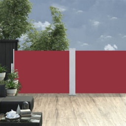 Walplus Retractable Side Awning Garden Sun Shade Canopy Gazebo For Back Door, Porch, Patio Red 120X1000 Cm