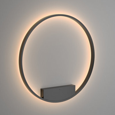 Luminosa Lighting Luminosa Maytoni Rim Modern Integrated Led Wall Lamp Black, 80Cm, 3000K