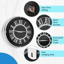 Costway 14 Inch Silent Wall Clock Non-Ticking Large Decorative Modern Wall Clock - thumbnail 9