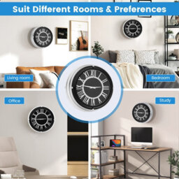Costway 14 Inch Silent Wall Clock Non-Ticking Large Decorative Modern Wall Clock - thumbnail 8