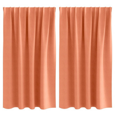 Berkfield Modern Curtains With Curtains 2 Pcs Terracotta 140 X 140 Cm Polyester - image 1