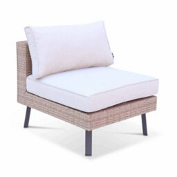 Sweeek - 5-Seater Polyrattan Garden Sofa Set Natural 69.5X69.5X30.5 Cm - Alba - thumbnail 5