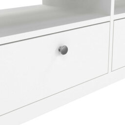 Wyld Haus Gossmere White Matt Wooden Tv Unit With 3 Drawers And Plastic Handles - thumbnail 7