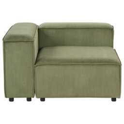 Beliani Modular Sofa 3 Seater Ardal Corduroy Green - thumbnail 7