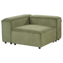Beliani Modular Sofa 3 Seater Ardal Corduroy Green - thumbnail 8