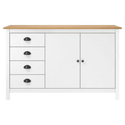 Vidaxl Sideboard Hill White 130X40X80 Cm Solid Pine Wood - thumbnail 2