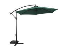 Groundlevel 3M Green Outdoor Cantilever Banana Garden Parasol - thumbnail 1