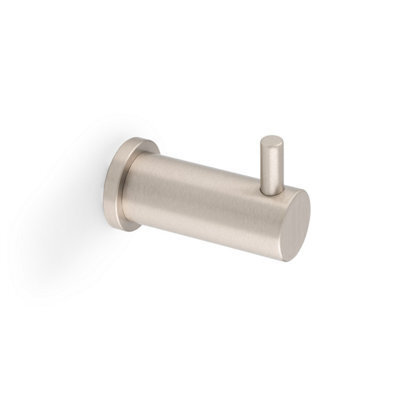 Alexander & Wilks Brunel Plain Coat Hook On 25mm Rose - Satin Nickel