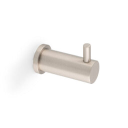 Alexander & Wilks Brunel Plain Coat Hook On 25mm Rose - Satin Nickel