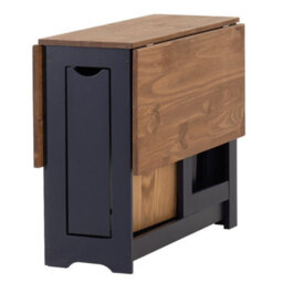 Seconique Santos Extending Butterfly Dining Set Blue And Distressed Waxed Pine - thumbnail 3