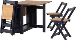 Seconique Santos Extending Butterfly Dining Set Blue And Distressed Waxed Pine - thumbnail 4