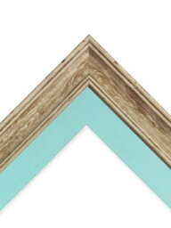 Frames By Post Scandi Distressed Wood Frame With Blue Mount For Image Size 8 X 6 Inch - thumbnail 3