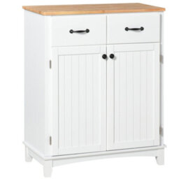 Homcom Simple Kitchen Cupboard Storage Cabinet W/ Drawer Living & Dining Room - thumbnail 2