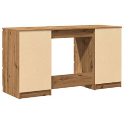 Berkfield Writing Desk Artisan Oak 140X50X77 Cm Engineered Wood - thumbnail 6