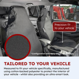Uk Custom Covers Nissan Nv250 2019+ Black Front Seat Covers - 2 Seats, No Folding Passenger Seat - thumbnail 2