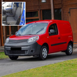 Uk Custom Covers Nissan Nv250 2019+ Black Front Seat Covers - 2 Seats, No Folding Passenger Seat - thumbnail 1