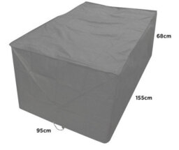 Woodside Grey L Shape Outdoor Dining Waterproof Patio Set Cover Rattan, Medium Right Side Long - thumbnail 3