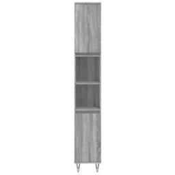 Berkfield 3 Piece Bathroom Furniture Set Grey Sonoma Engineered Wood - thumbnail 6