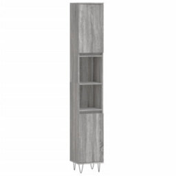 Berkfield 3 Piece Bathroom Furniture Set Grey Sonoma Engineered Wood - thumbnail 5