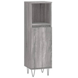 Berkfield 3 Piece Bathroom Furniture Set Grey Sonoma Engineered Wood - thumbnail 7