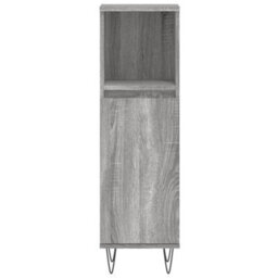 Berkfield 3 Piece Bathroom Furniture Set Grey Sonoma Engineered Wood - thumbnail 8