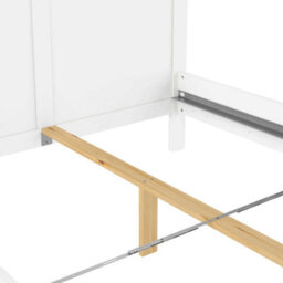 Wyld Haus Osaka Double Bed Frame 4Ft6 - Farmhouse White Wooden Panel Bed With Gloss Finish - thumbnail 9