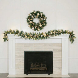 Xample 9Ft Pre-Lit Christmas Artificial Garland With 90 Warm White Twinkling Led Lights, Pinecones And Shatter-Resistant Ornaments - thumbnail 2