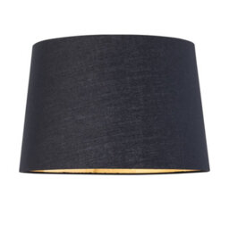 First Choice Lighting Tripod - Chrome Lamp With Black & Gold Fabric Shade - thumbnail 3
