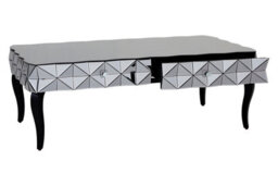 Orsina Distinctive Silver Coffee Table, Geomatric Silver Decorative Table For Hallways, Coffee Table For Patio - thumbnail 4