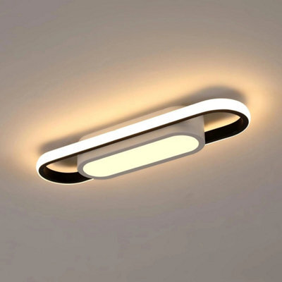Modern Led Ceiling Light 30W Black Fixtures Warm White Lamp Chandeliers Bedroom - image 1