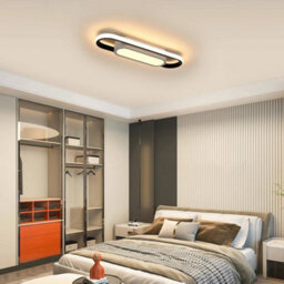 Modern Led Ceiling Light 30W Black Fixtures Warm White Lamp Chandeliers Bedroom - thumbnail 3