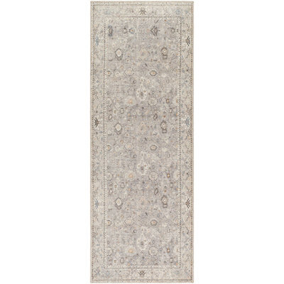 Livabliss Becki Owens Davina-Vintage Grey Brown Traditional Boho Living Dining Bedroom Rug 80 X 220 Cm Easy Care, Non Shedding - image 1