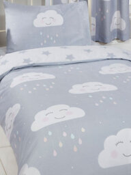 World Of Wallpaper Happy Clouds Single Duvet Cover And Pillowcase Set - thumbnail 2